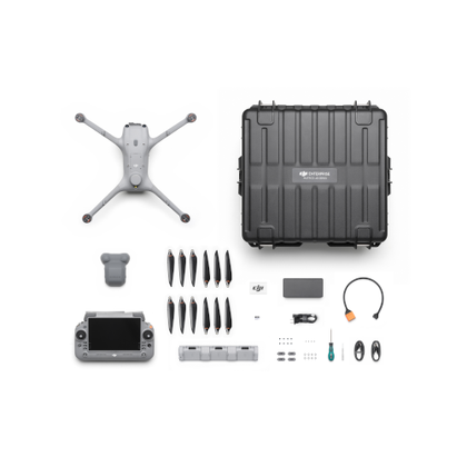 DJI Matrice 4D drone in flight during industrial inspection
