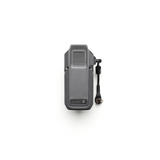 DJI TB100C Tethered Battery front view with tether cable and status LEDs
