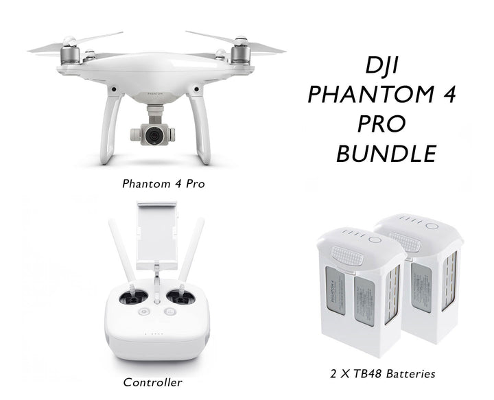 Phantom 4 Pro Obsidian Bundle - 2 Extra Batteries | GoUAV